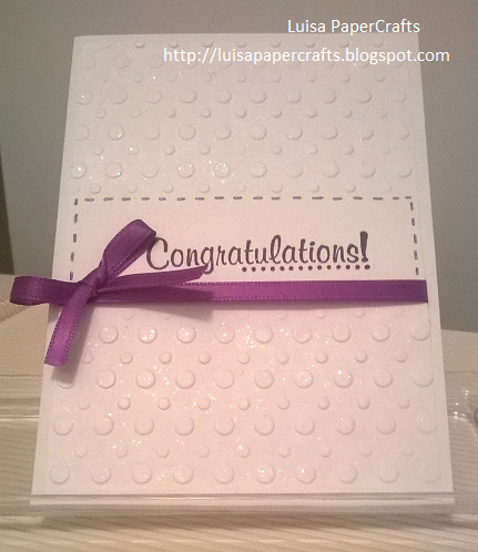 Luisa PaperCrafts: Congratulations Card