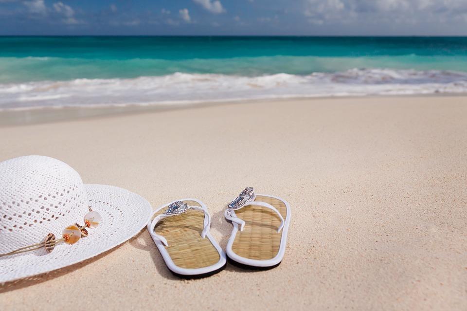 Flip Flops are beach vacation essentials 