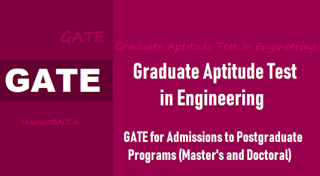 GATE 2019 for PG Master's, Doctoral Program Admissions , Registrations start from September 1 gate 2019 for pg master's,doctoral program admissions,registrations start from september 1,gate 2019 exam dates,gate admissions,gate online application form