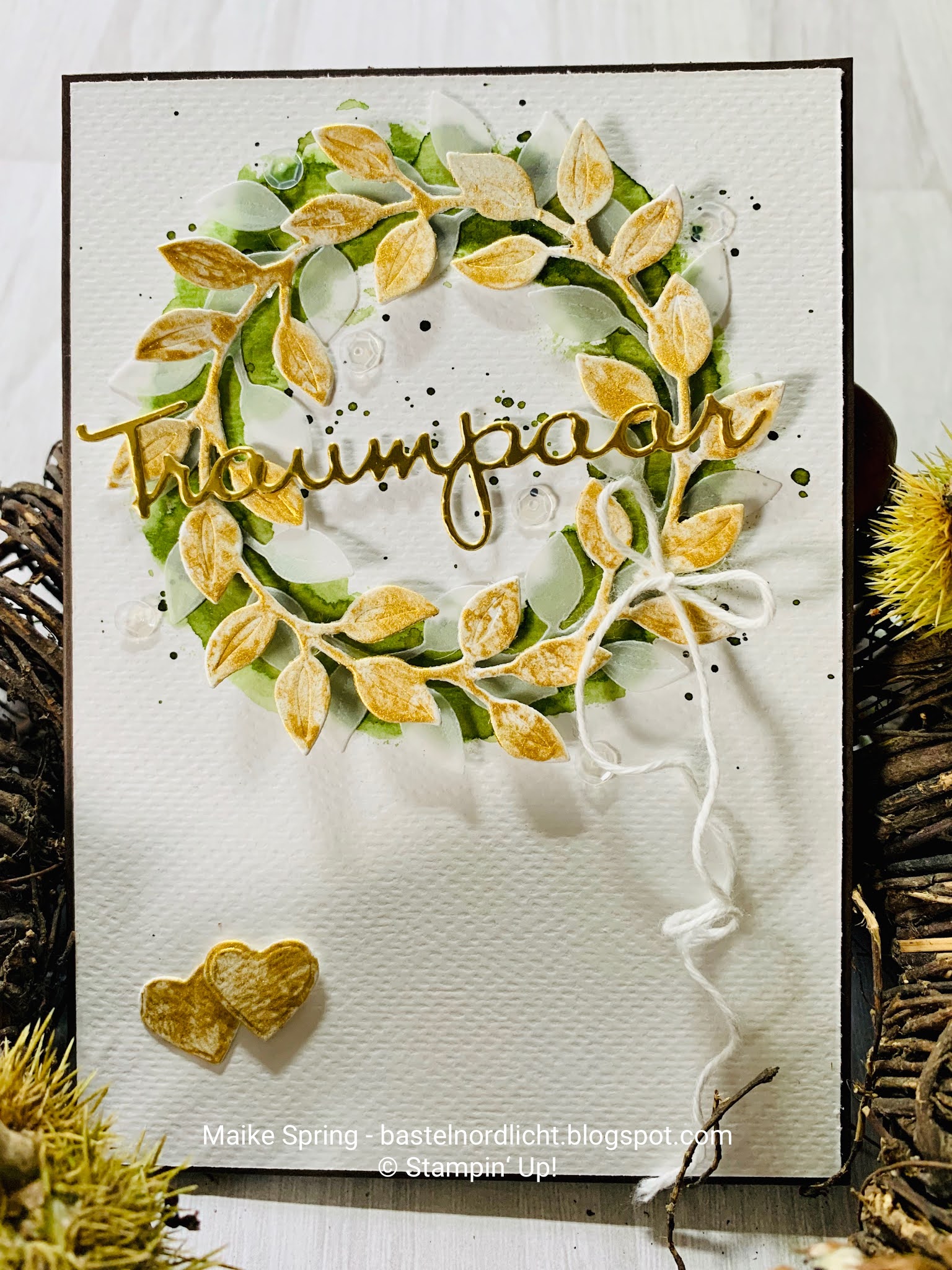 Bastelnordlicht by Maike Spring Geschenktasche und Karte zur goldenen Hochzeit
