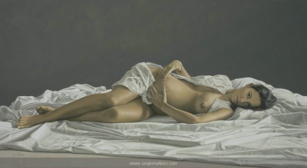 Sergio Martínez arte pinturas retratos hiper-realistas mulheres nuas seminuas sensuais provocantes