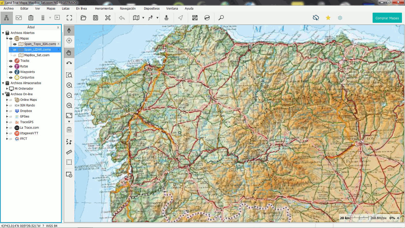 Cartografía Digital Mapas online básicos para TwoNav Land.