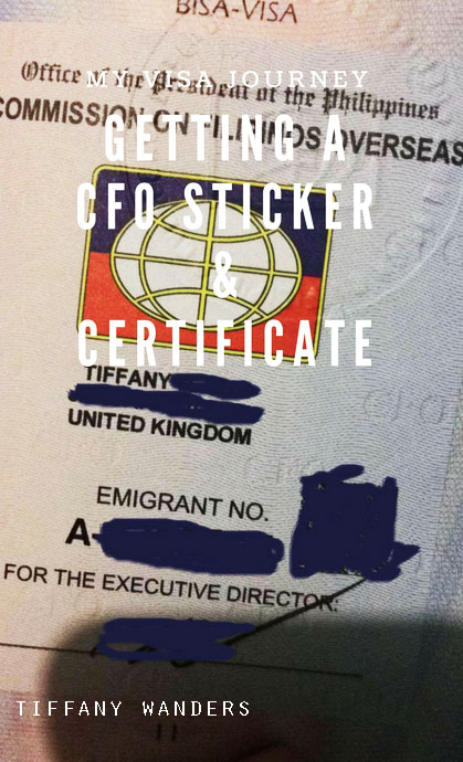 Getting a CFO Sticker and Certificate