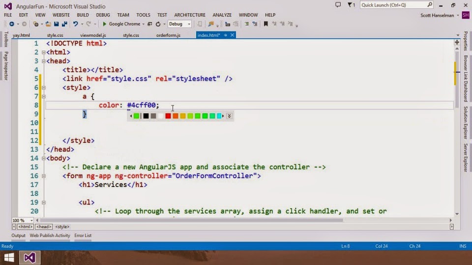 Приложение для javascript. CSS Visual Studio. Редактор кода html. Visual Studio html редактор. Редактор кода Visual Studio.