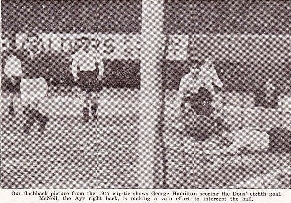 Old Scottish Football Aberdeen v Ayr United 1947 Scottish Cup