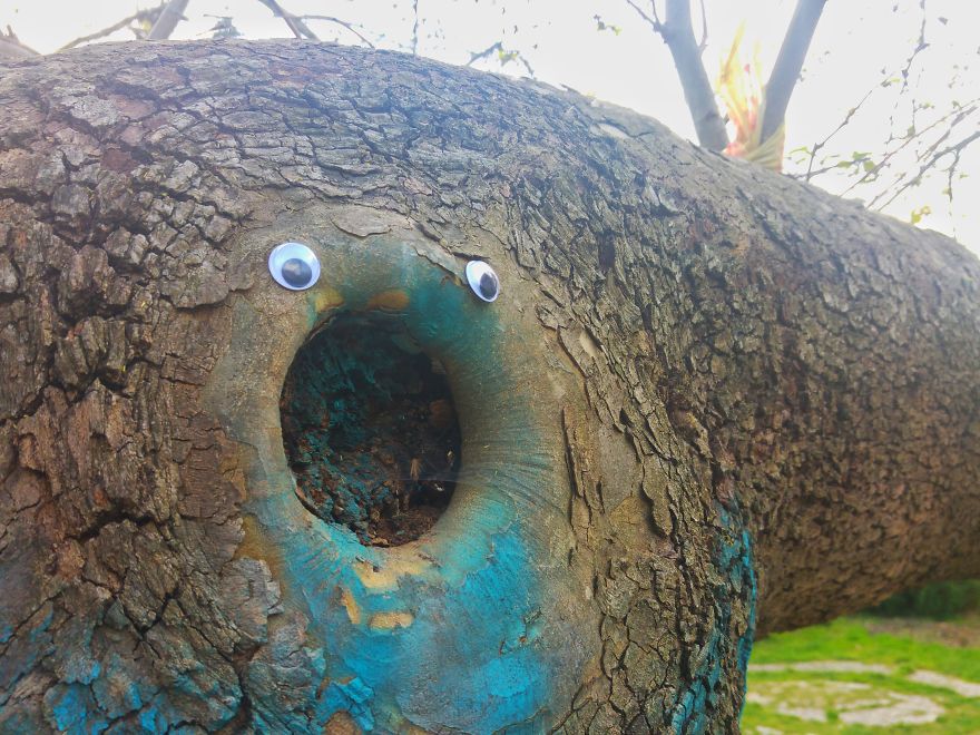 Guy Puts Googly Eyes On Broken Street Objects And The Result Is Hilarious