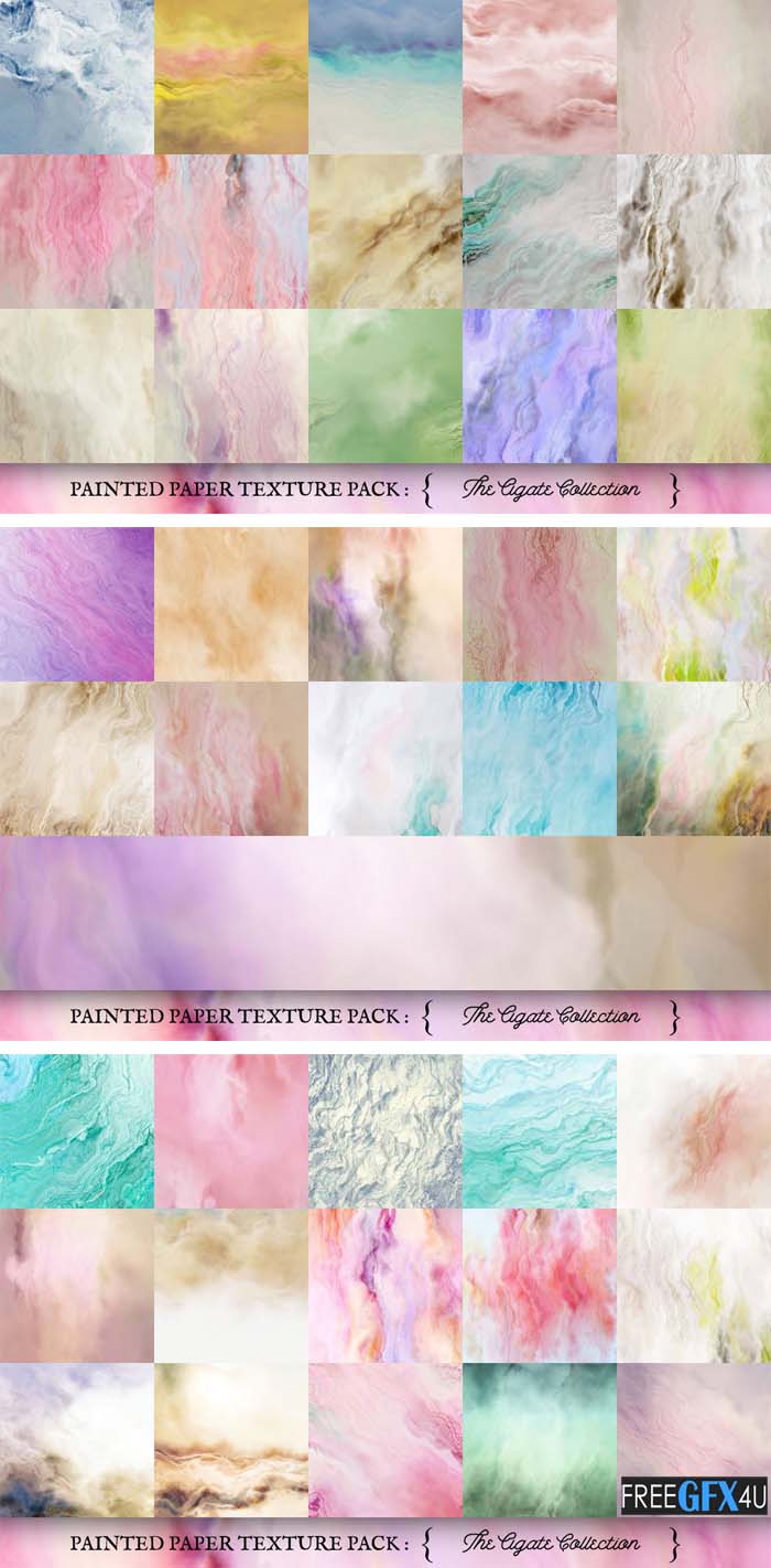 CreativeMarket - Painted Paper Textures Agate Painted Paper Textures Agate
