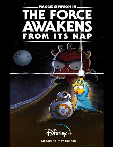 Poster de Maggie Simpson en El despertar de la fuerza de su siesta