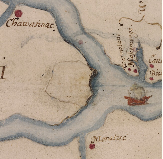bensozia The Fort Hidden in John White's Lost Colony Map