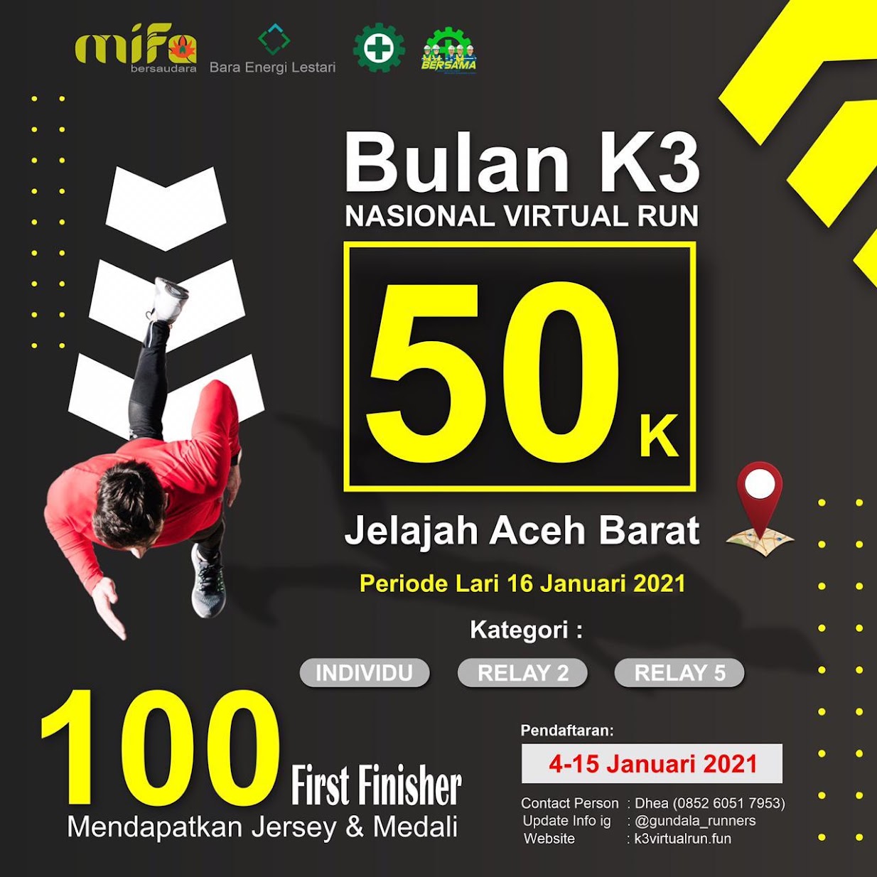 Virtual Run Bulan K3 MIFABEL 50K • 2021