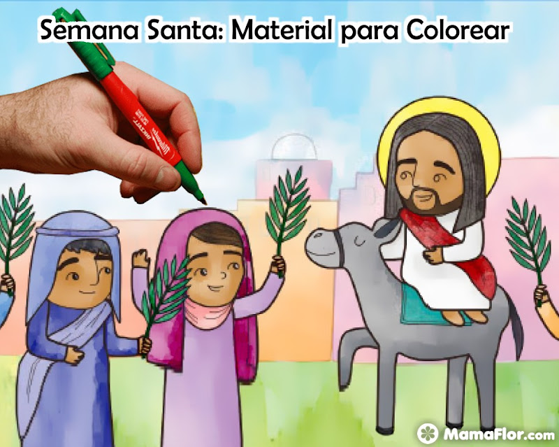 Semana Santa para Imprimir y Colorear (HD) Actividades para Niños