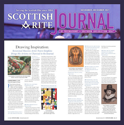 Scottish Rite Journal. November, 2021. Southern Jurisdiction. Interview with Travis Simpkins, 33°