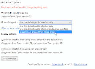 Block IP leak in opera mini