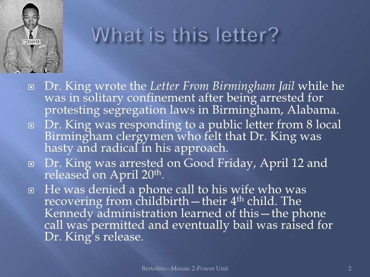 Summary Of Letter From Birmingham Jail Thankyou Letter