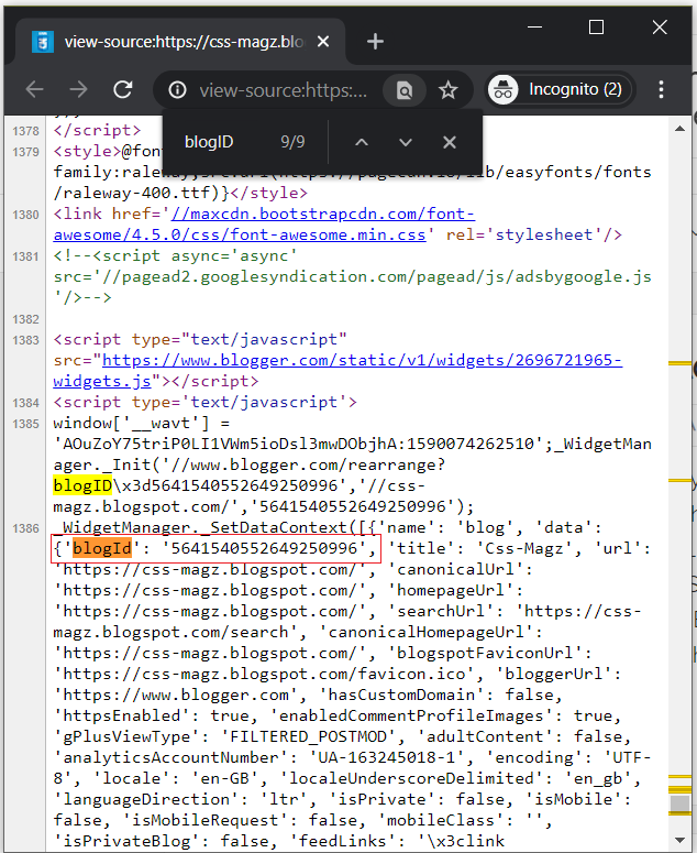 How To Know Your Blogger Blog Id - Css-Magz