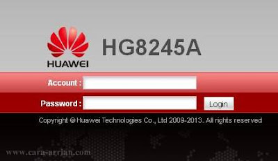 Cara Seting Modem ADSL Huawei HG8245A IndiHOME / WIFI Lengkap Dengan Gambar