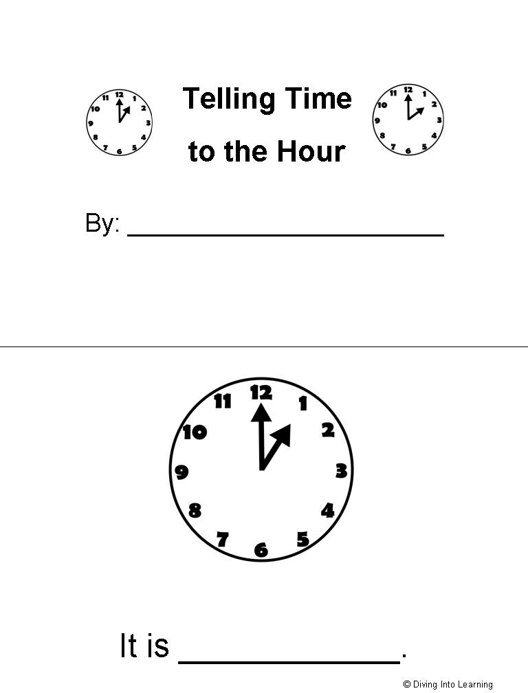 Diving Into Learning Telling Time To The Hour Packet Diving Into Learning Telling Time To The Hour Packet