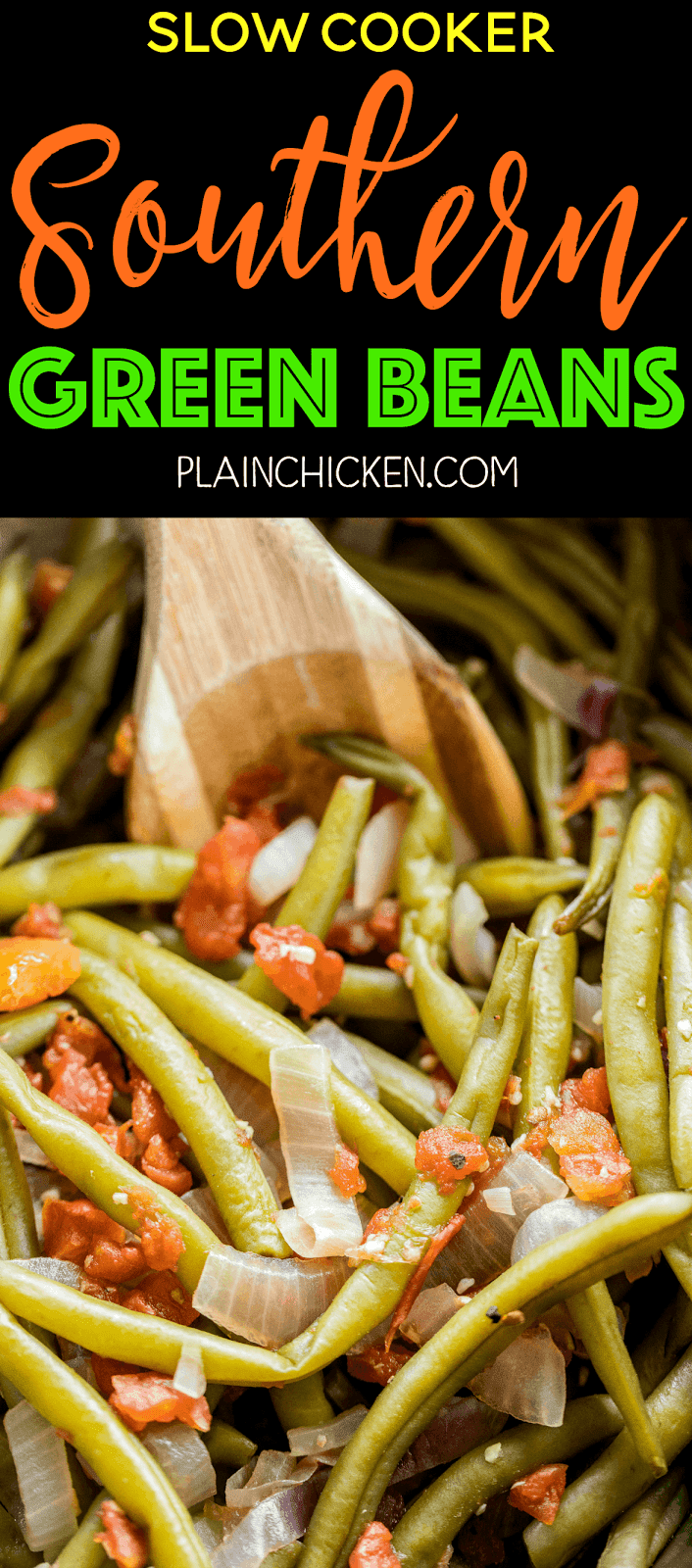 Slow Cooker Southern Green Beans Plain Chicken