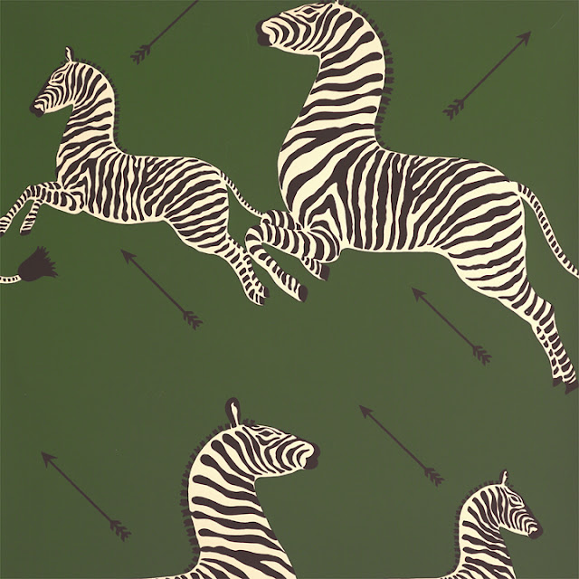 scalamandre zebras forest green