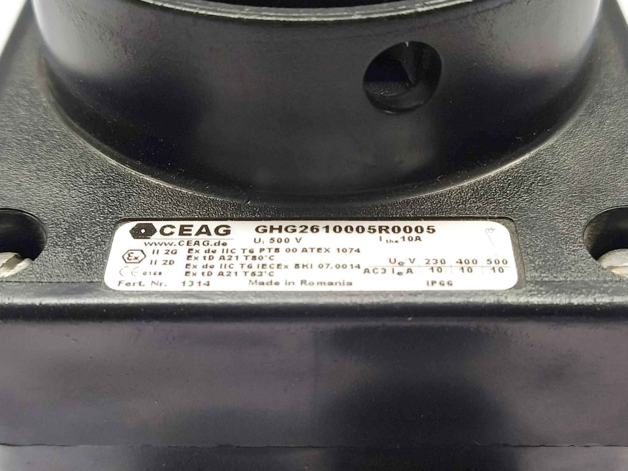 CEAG GHG2610005R0005 SAFETY SWITCH POLYAMIDE 10A 3POLE