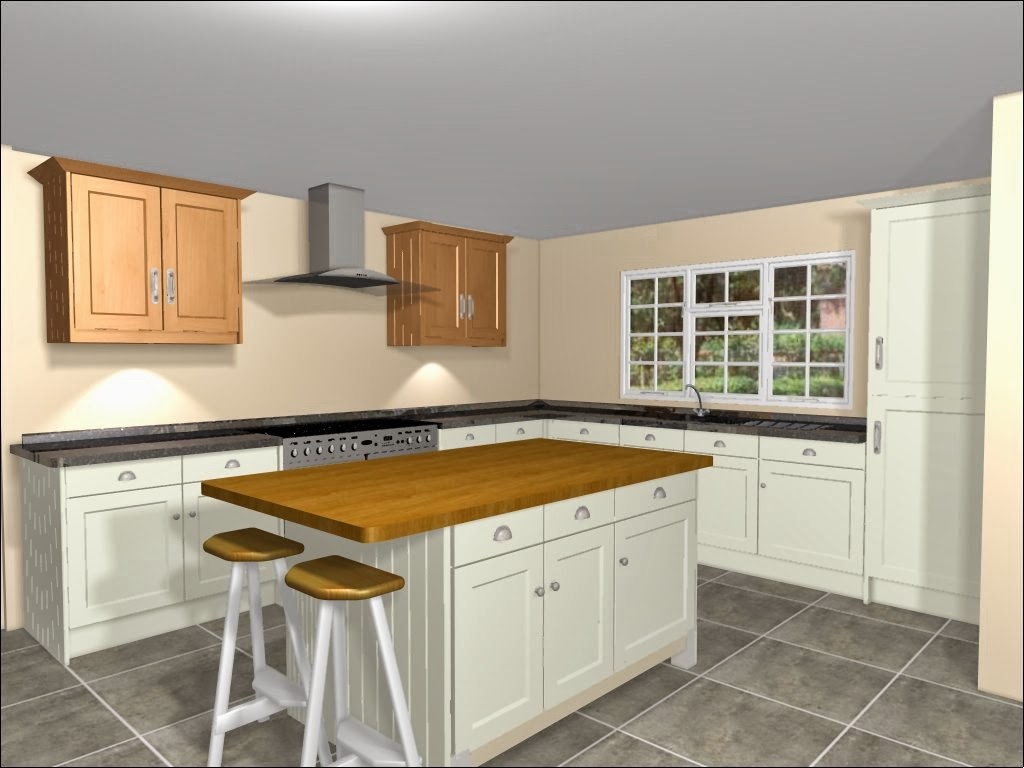  L  Shaped  Kitchen  Layout With Island  Wallpaper SIde Blog