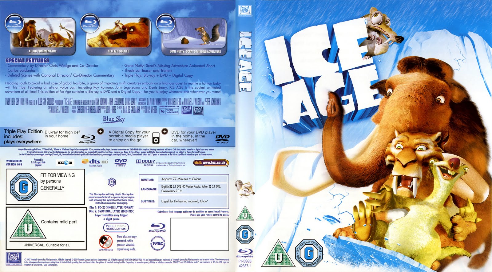 Bluray Covers Ice Age 2002.