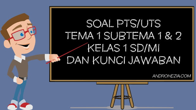 Soal PTS/UTS Kelas 1 Tema 1 Subtema 1 & 2 Semester 1