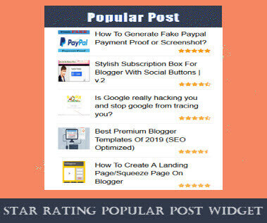 Popular post widget with rating for blogger Popular post widget with rating for blogger
