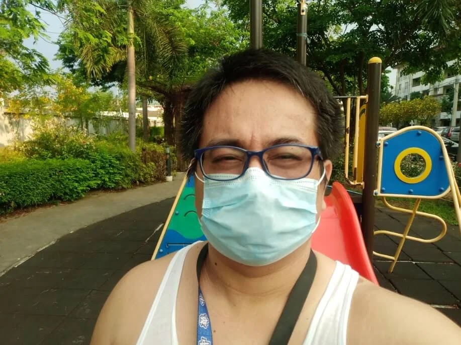 Realme 6i Review Camera Sample - Selfie with Mask