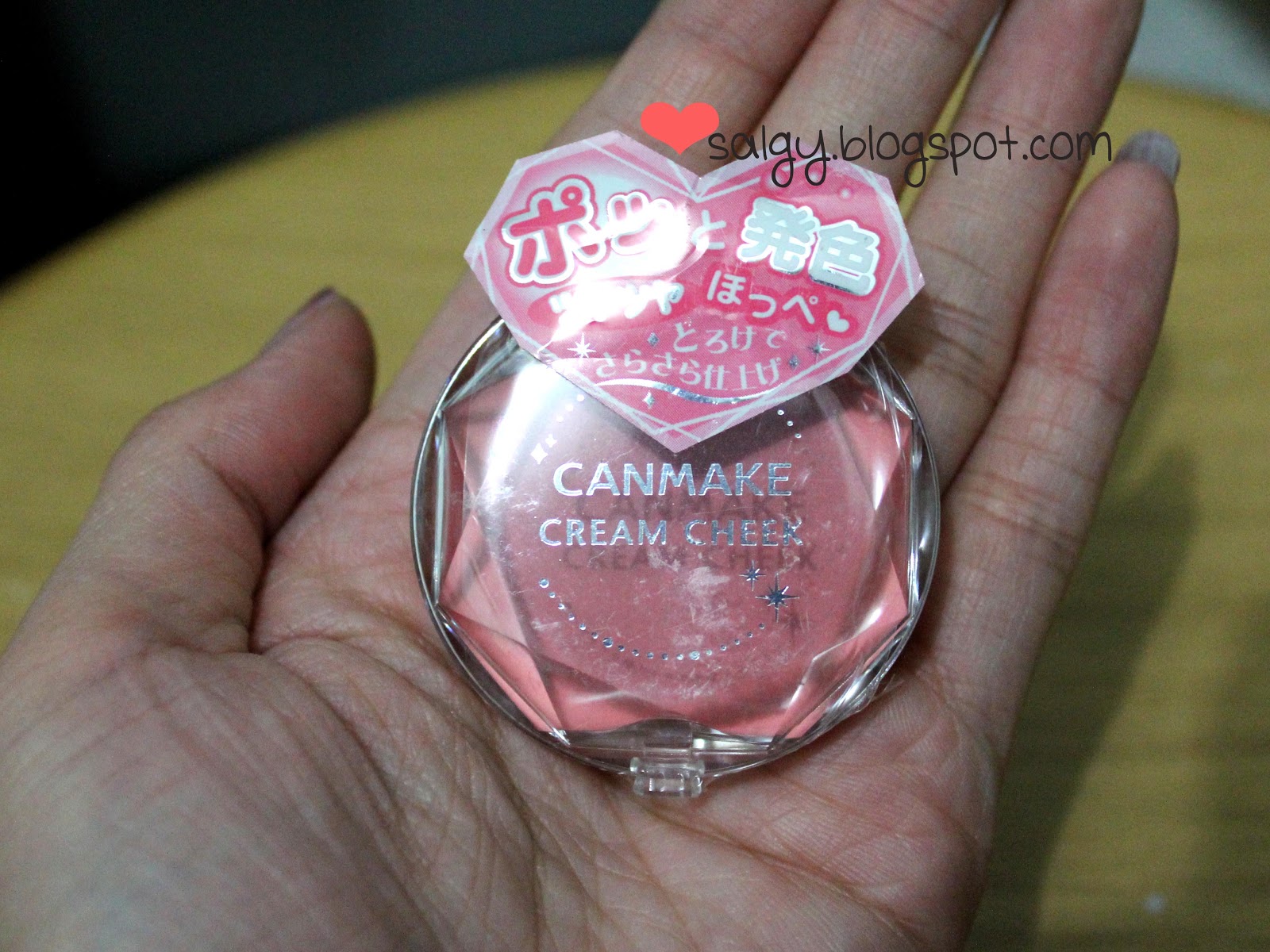 Salgy Canmake cream blush 1 Peach dream and White gradation highlight