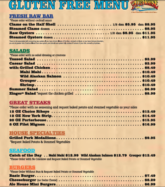 Gluten Free Boston Girl Miller's Ale House Watertown