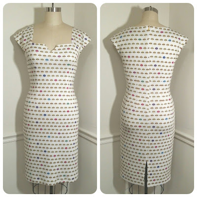 Vogue 8612 | The Lip Print Neoprene Sheath Dress! Erica B's DIY Style!