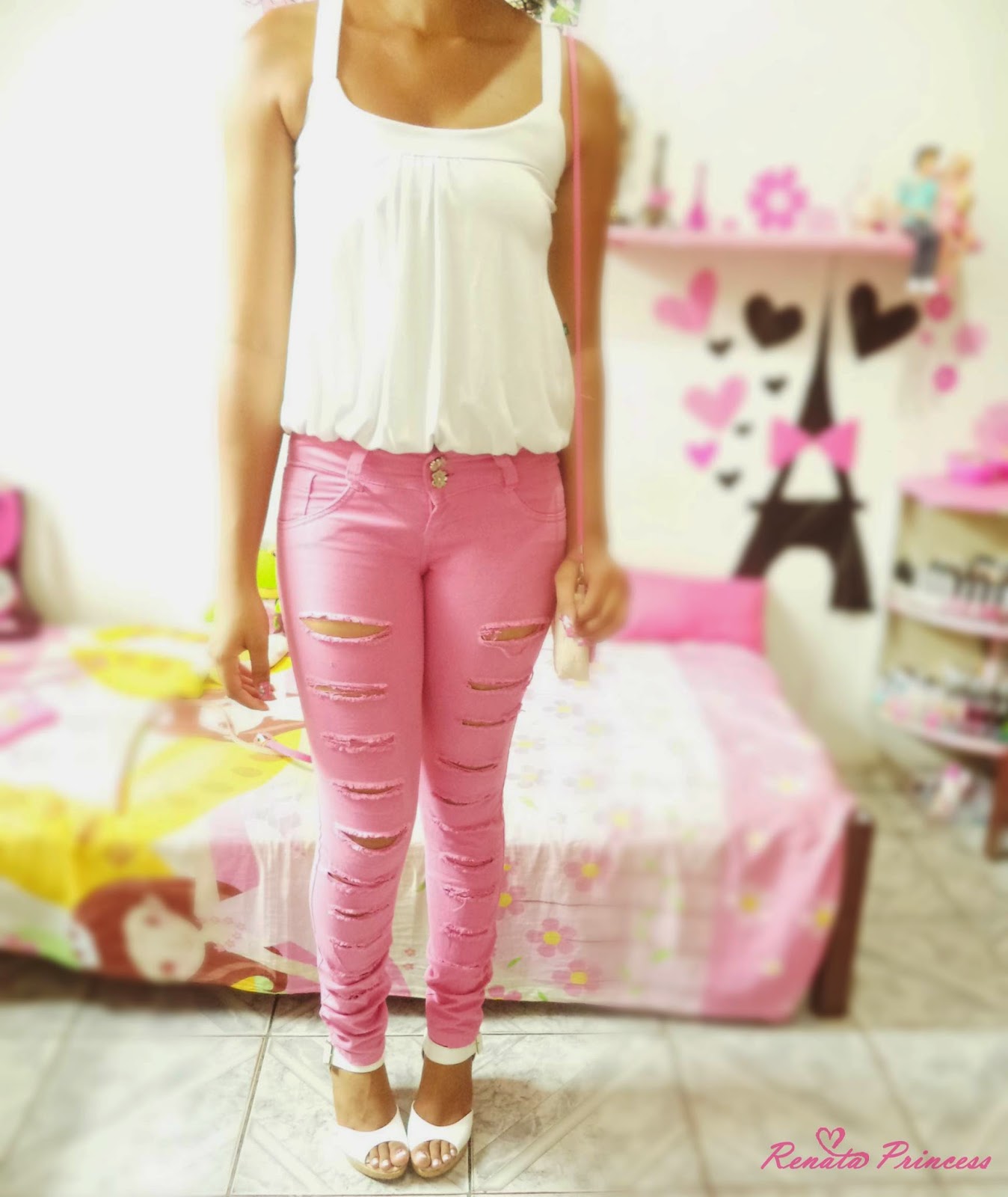 Blog da Renata Princess : Comprinhas e 2 Looks com calça Pink ?