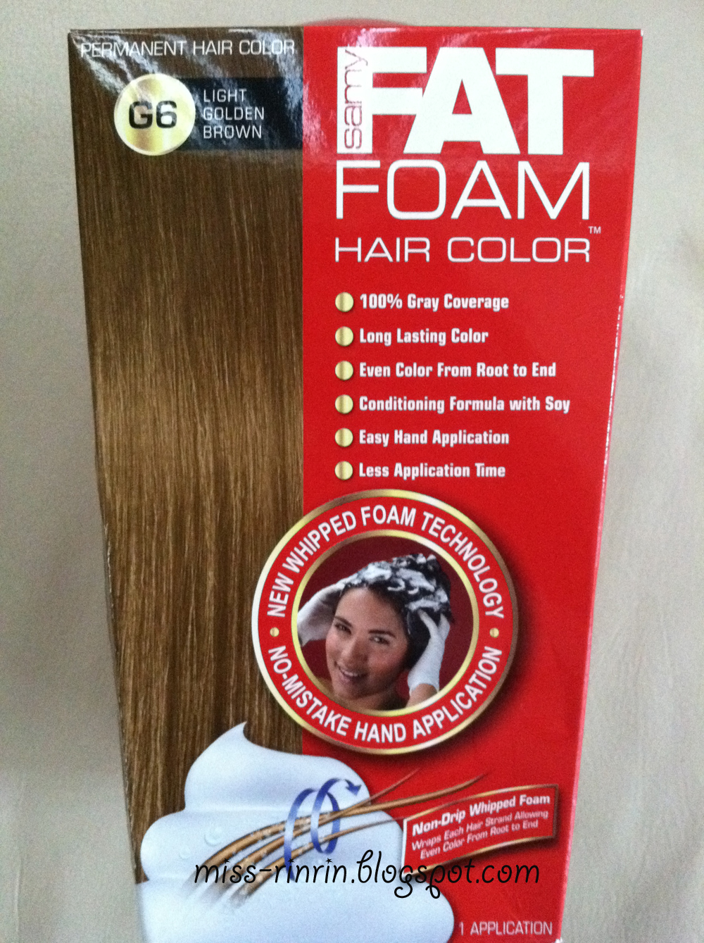 *Live,Love,Laugh* MsRinz Samy Fat Foam Permanent Hair Color in Light Golden Brown
