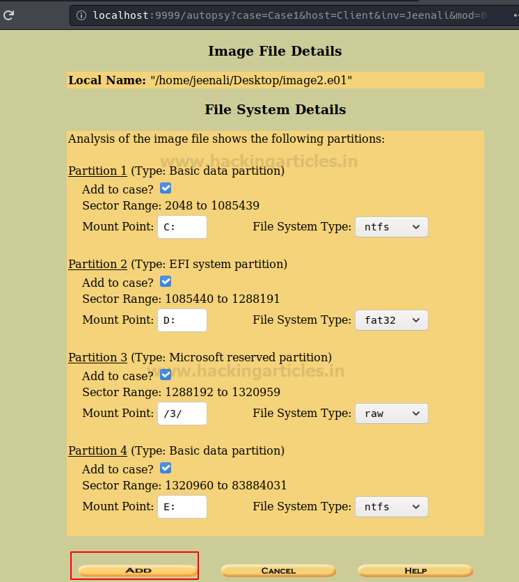 Autopsy Forensic Browser in Linux