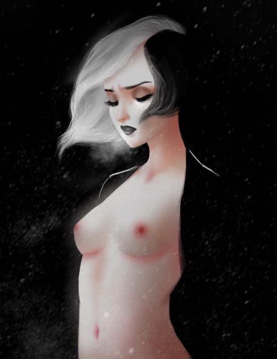 Renée Chio artstation arte ilustrações mulheres singelas nuas sensuais