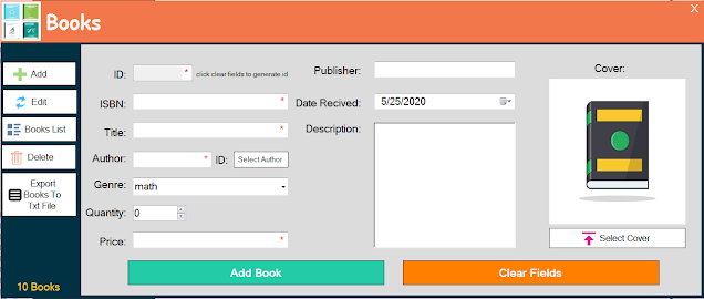 C# Library Management System Source Code - Add Book