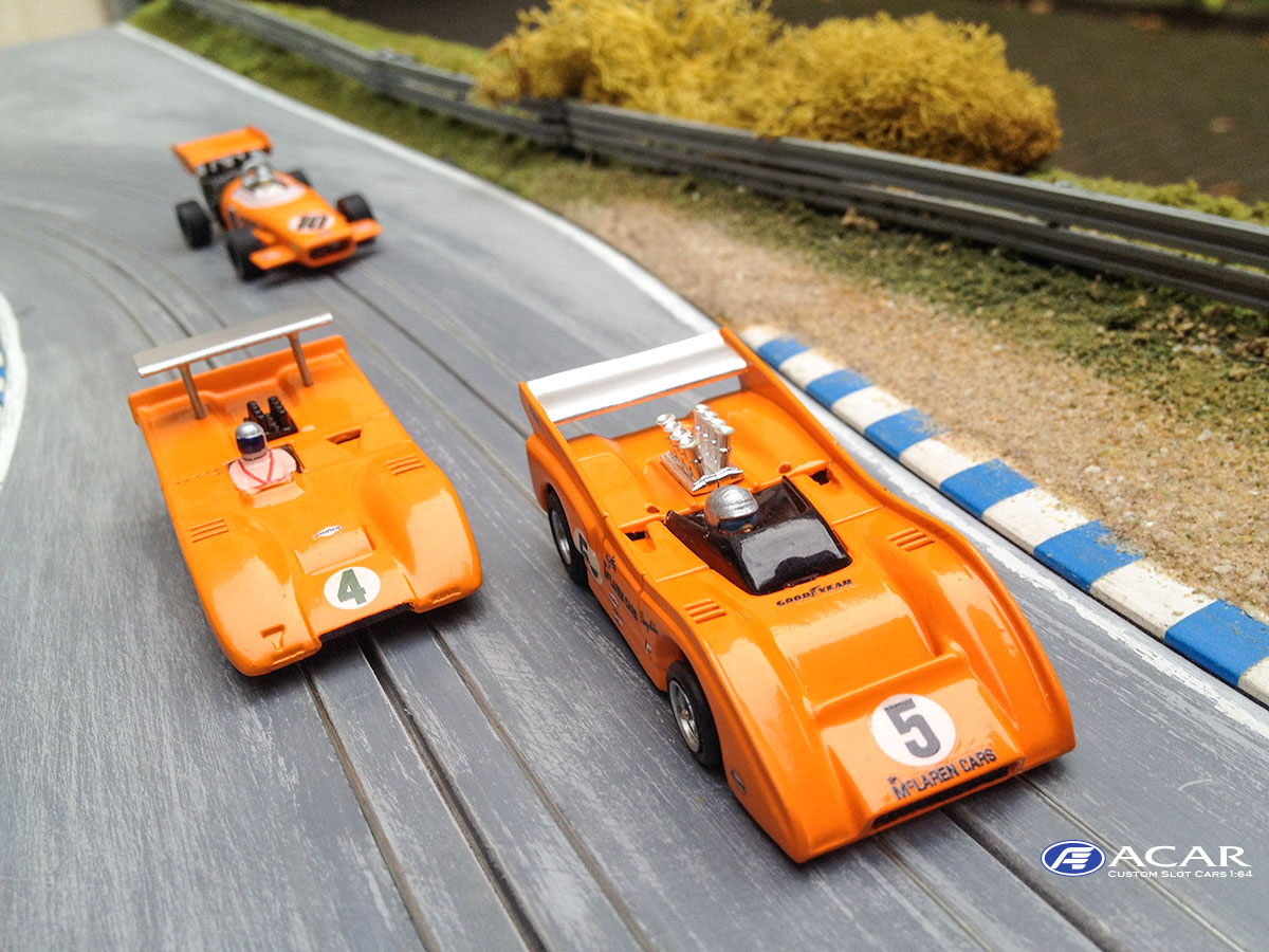 ACAR FOREST HILL SLOTCAR HO CUSTOM McLaren CanAm und Formel 1