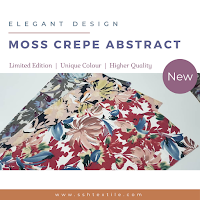 Moss Crepe Printed, Ironless Fabric