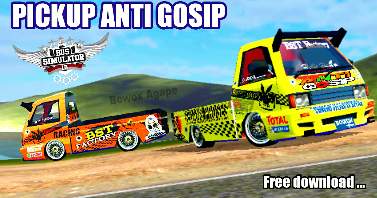 Download Livery Pick Up L300 Anti Gosip Livery Bussid Stj PSD Mockup Templates
