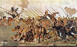 La battaglia di Isso, mosaico romano