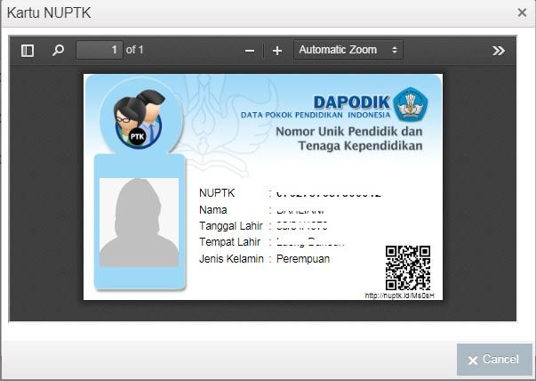Panduan Cara Cetak Kartu Nuptk Di Verval Ptk Resmi Kemdikbud