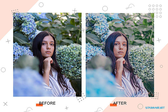 Share Preset Lightroom Floral Fragrance tone màu xanh lá (Mobile/Desktop)