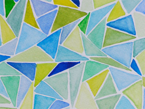 abstract watercolor traingles
