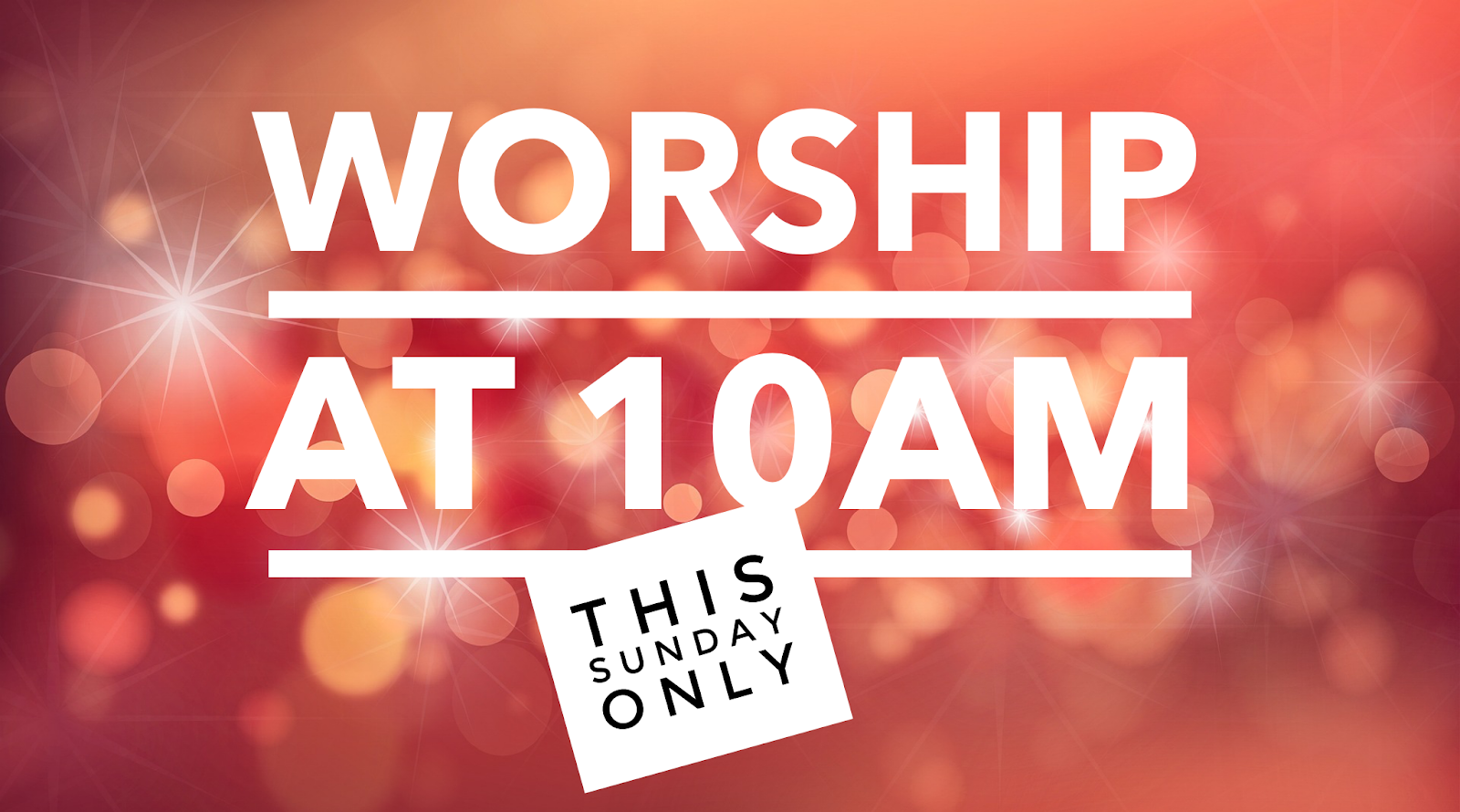 Bethany Lutheran Church Worship Time Change, ONE Sunday ONLY