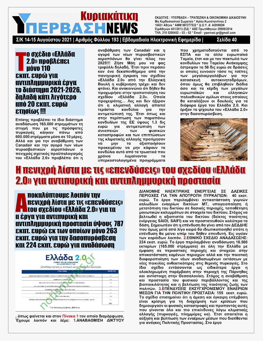 ΥΠΕΡΒΑΣΗ NEWS 15/08/2021 | Oι «Μαφίες» του Real Estate και των ΑΠΕ, που φέτος παίζουν τα ρέστα τους στα 30,5 Δις του Ταμείου Ανάκαμψης, καίνε εδώ και 45 χρόνια τις ίδιες περιοχές !!! 39 %25CE%25A5NEWS%2BKYRIAKATIKH%2B1508202140