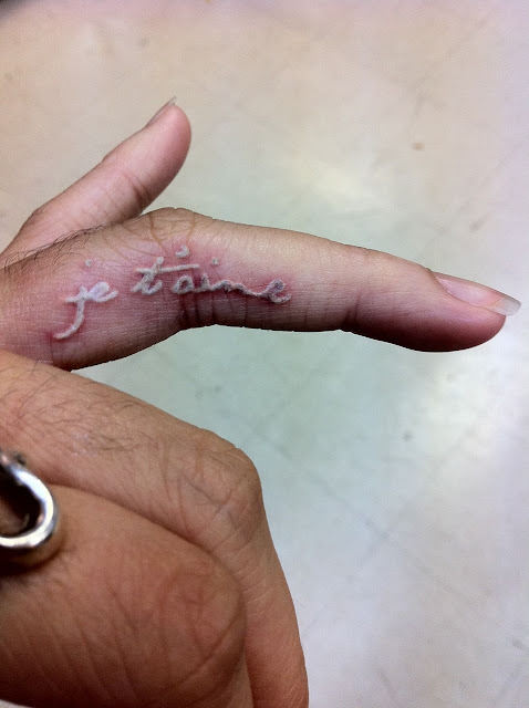 Finger White Ink Tattoos Finger White Ink Tattoos
