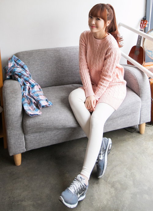 [2fb] Cable Knit Pastel Dress KSTYLICK Latest Korean Fashion K