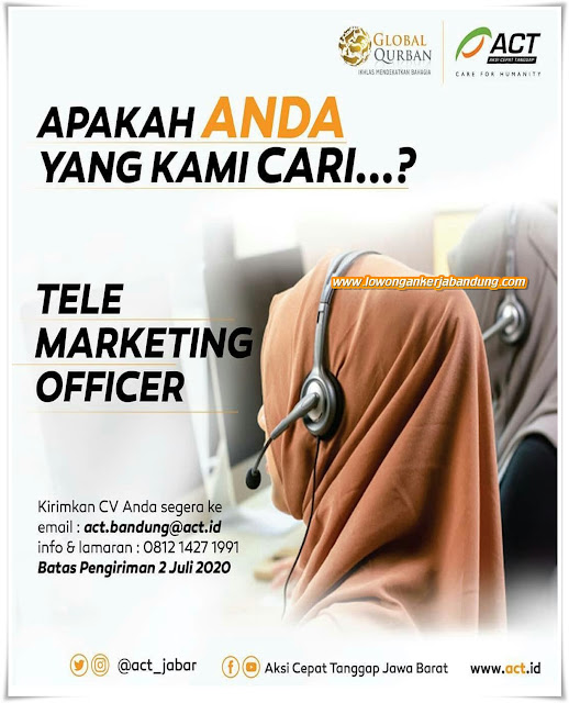 Lowongan Kerja Bandung Tele Marketing Officer ACT