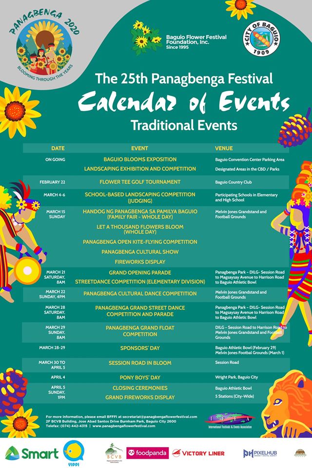 BFFFI announces new schedule for Panagbenga 2020 activities WowCordillera